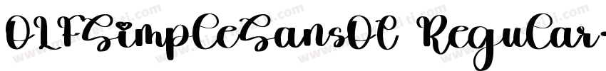 OLFSimpleSansOC Regular字体转换